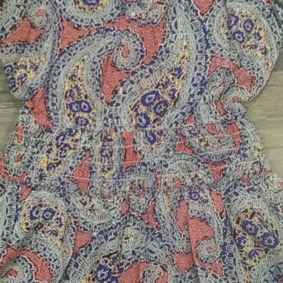 Jcrew dress size 6 smocked waist 100%silk paisley - Picture 5 of 7